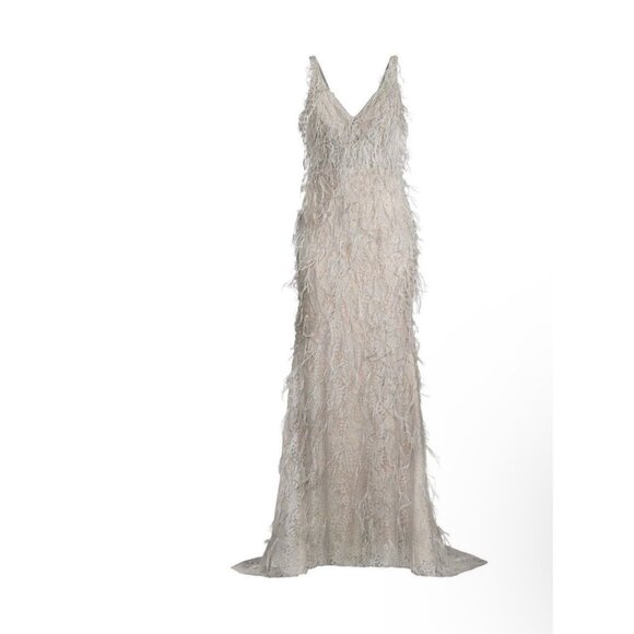 NWT Basix Fringed Gown - Picture 5 of 8